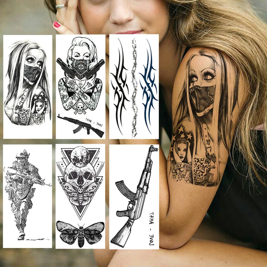 Temporary Tattoos Realistic Body Art Tattoos