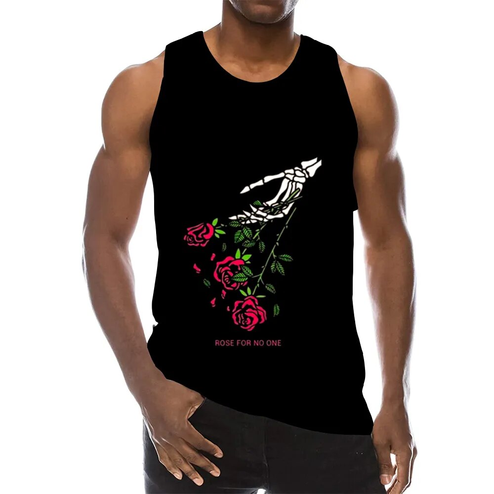 XS-4XL Blake Abstract Skull  Tanks