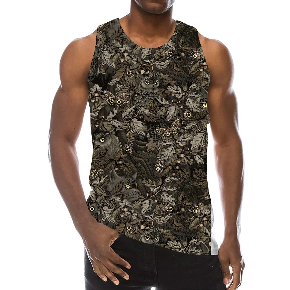 XS-4XL Blake Abstract Skull  Tanks