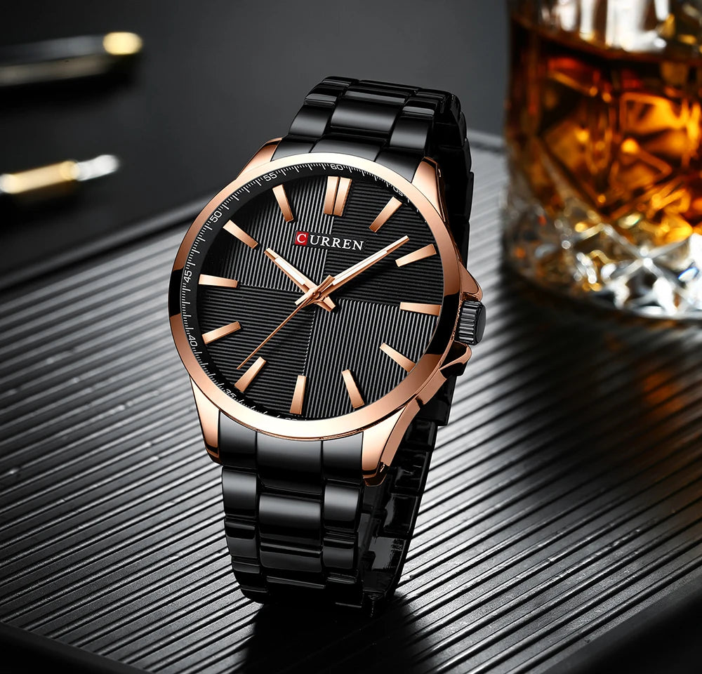 CURREN Luxury Stainless Steel Wristwatch