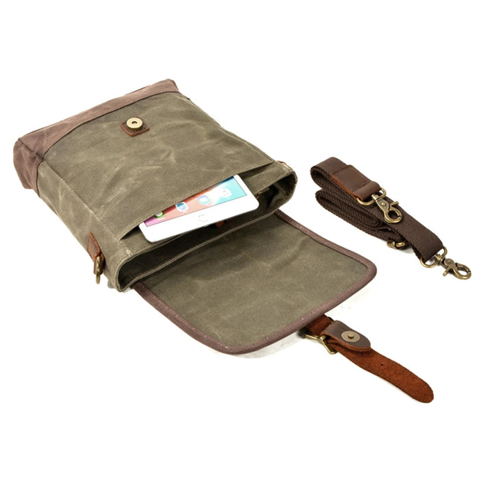 Crossbody Canvas & Leather Messenger Bags - 3 colours