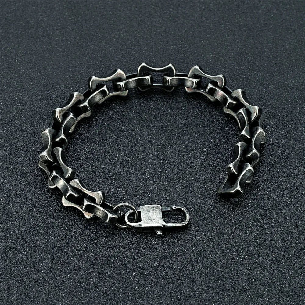 Black Keel Chain Link Bracelet