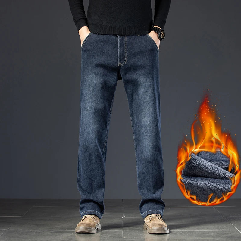 30-42 inch Winter Velvet Straight Jeans