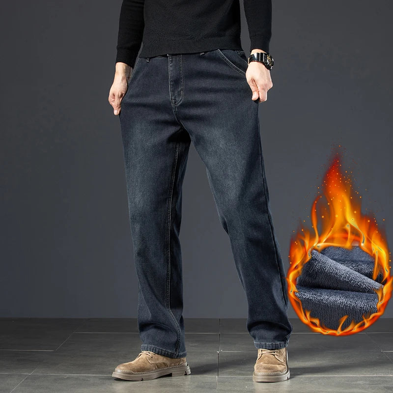 30-42 inch Winter Velvet Straight Jeans