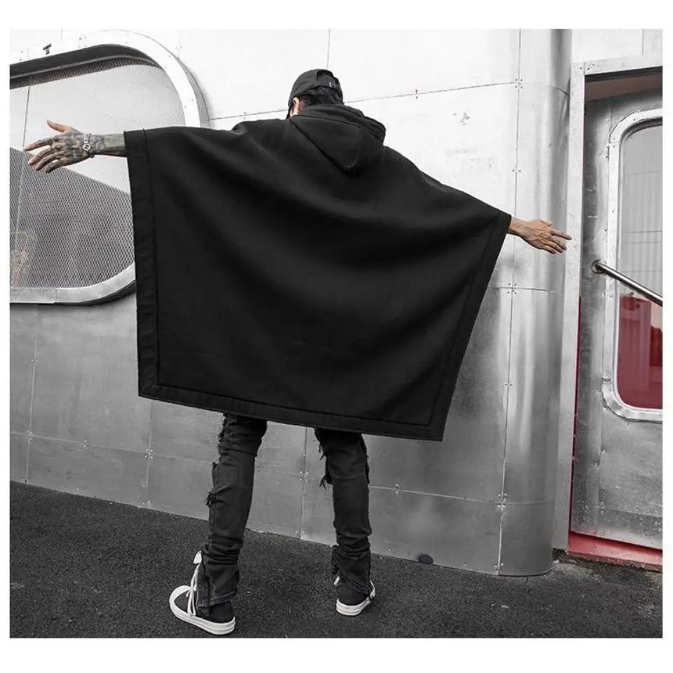 XS-4XL Techwear Black Oversized Hoodie