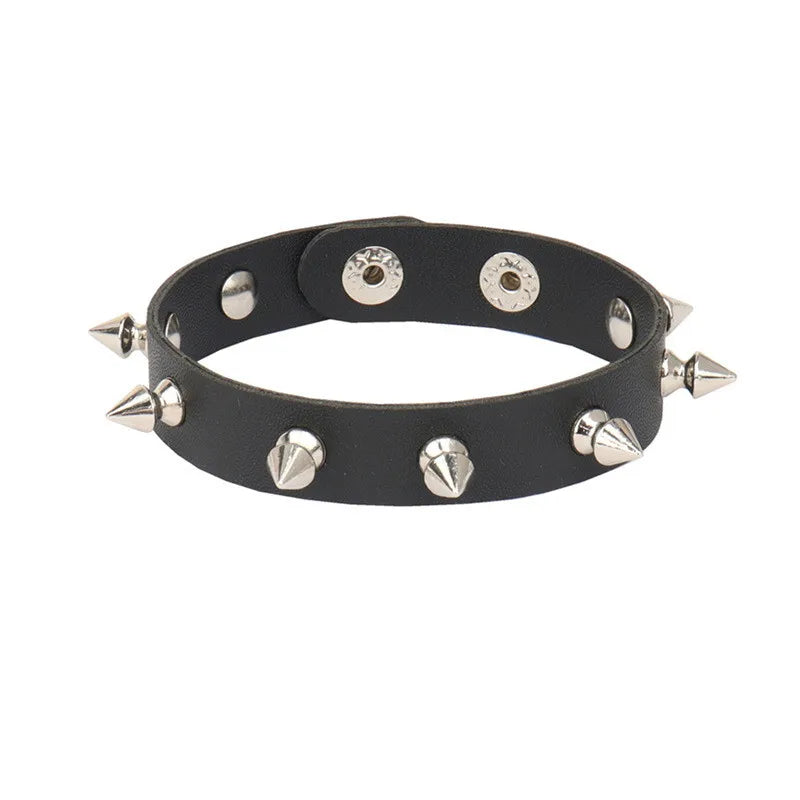 Punk Studded Wristband Cuffs