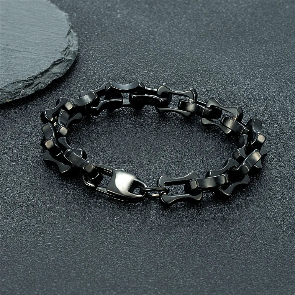 Black Keel Chain Link Bracelet