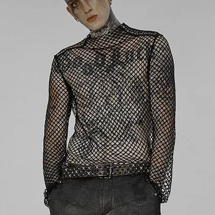 S-XXL Long Sleeved Mesh T-shirt