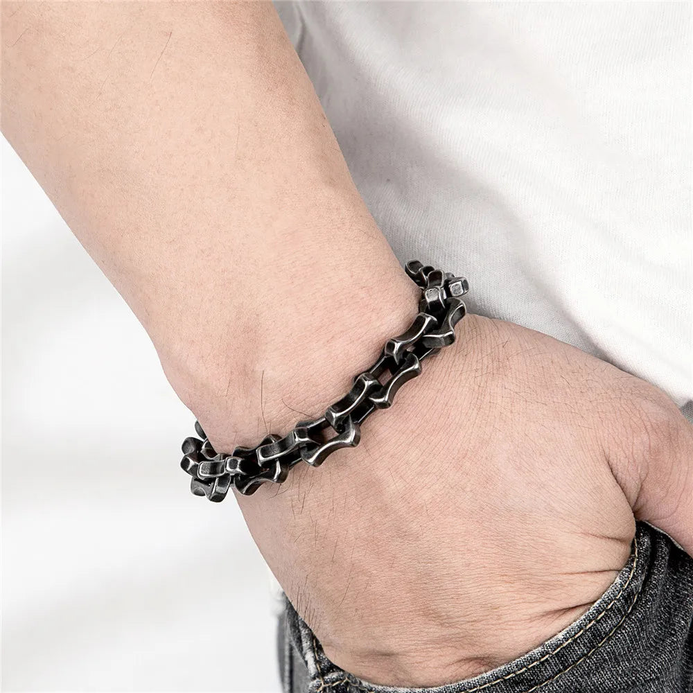 Black Keel Chain Link Bracelet