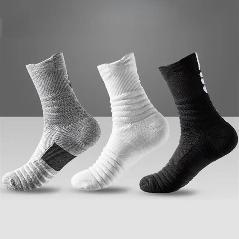 3 pack Anti-slip Cotton Long Sports Socks