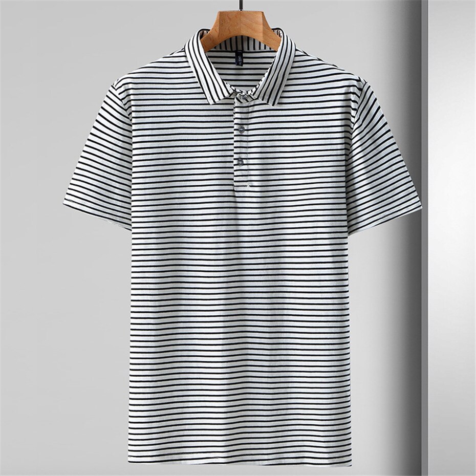 Stripe Short Sleeve Polo Shirt