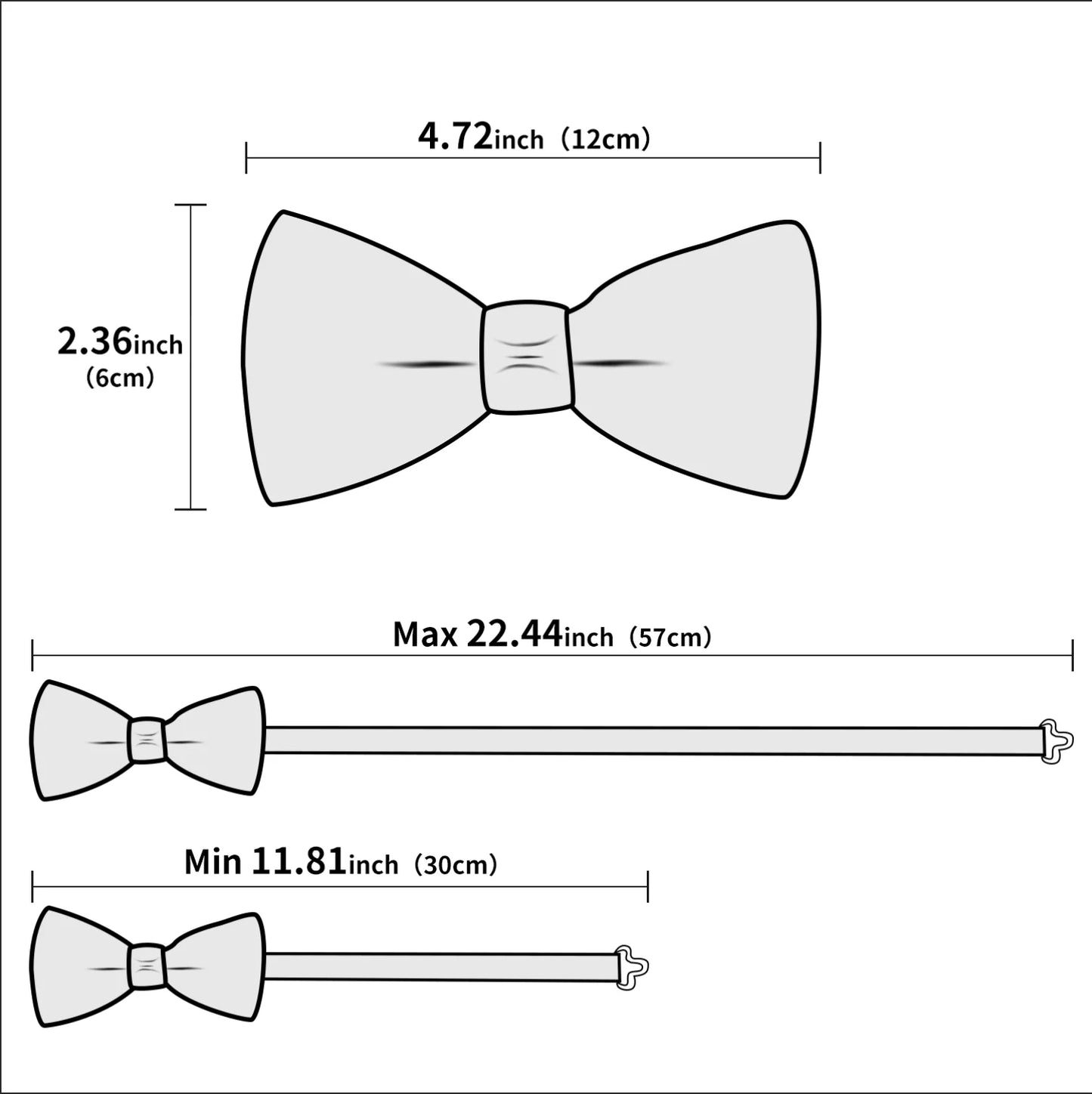 Silk Butterfly Bow Tie Hanky Cufflinks Set