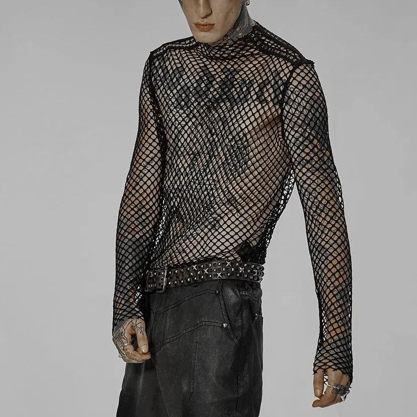 S-XXL Long Sleeved Mesh T-shirt