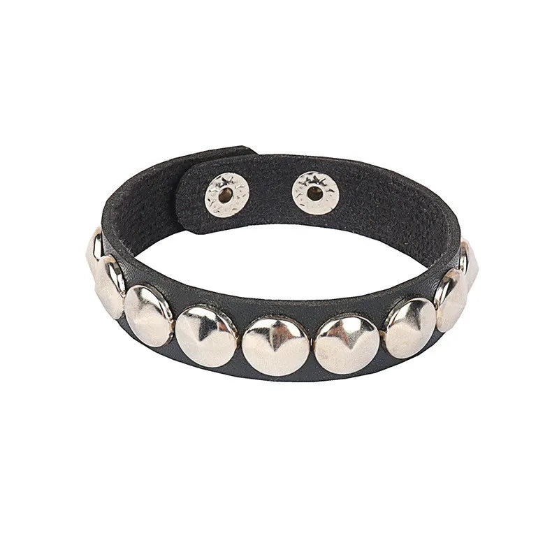 Punk Studded Wristband Cuffs