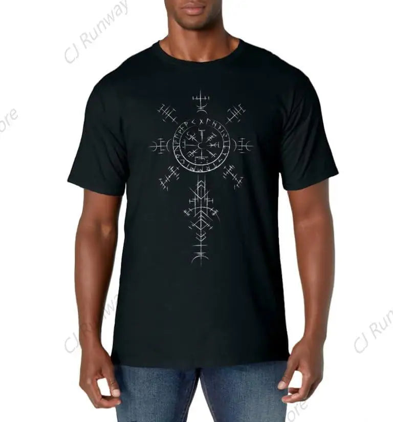 M-8XL Compass Nordic Rune Tee