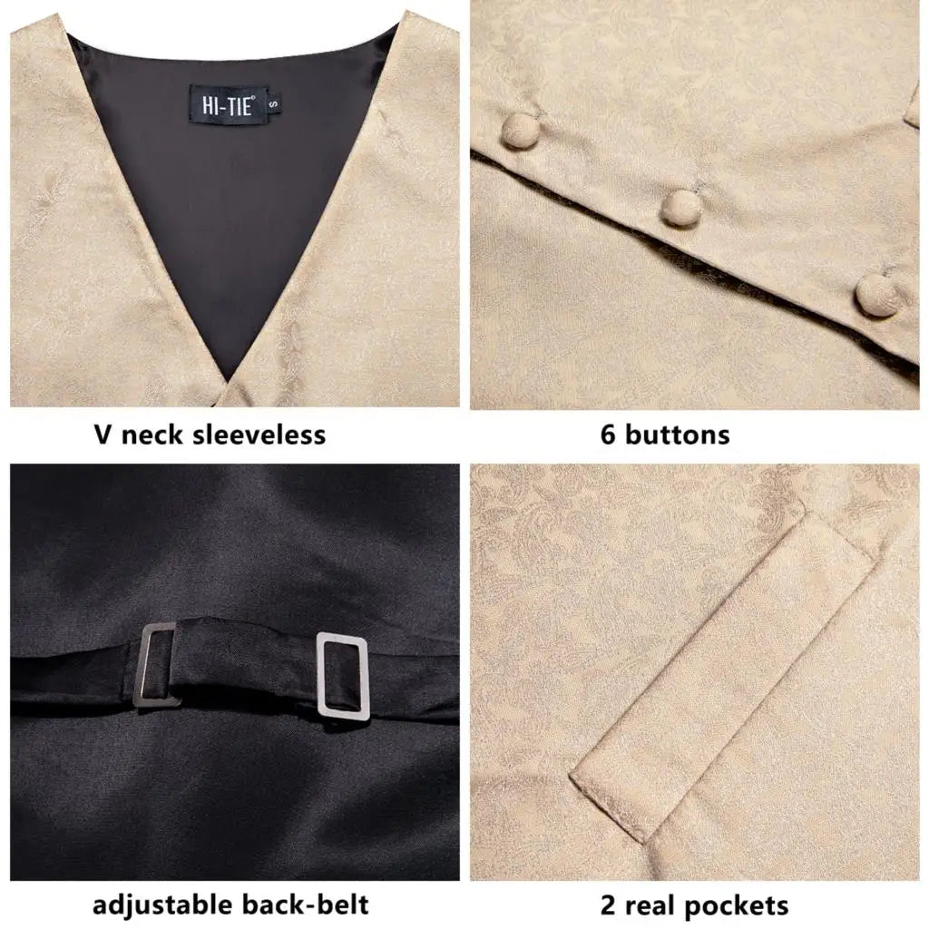 High Quality Silk Waistcoat Set