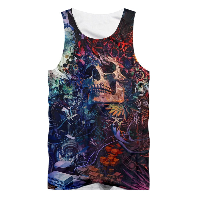 XS-7XL Summer Skull Tank