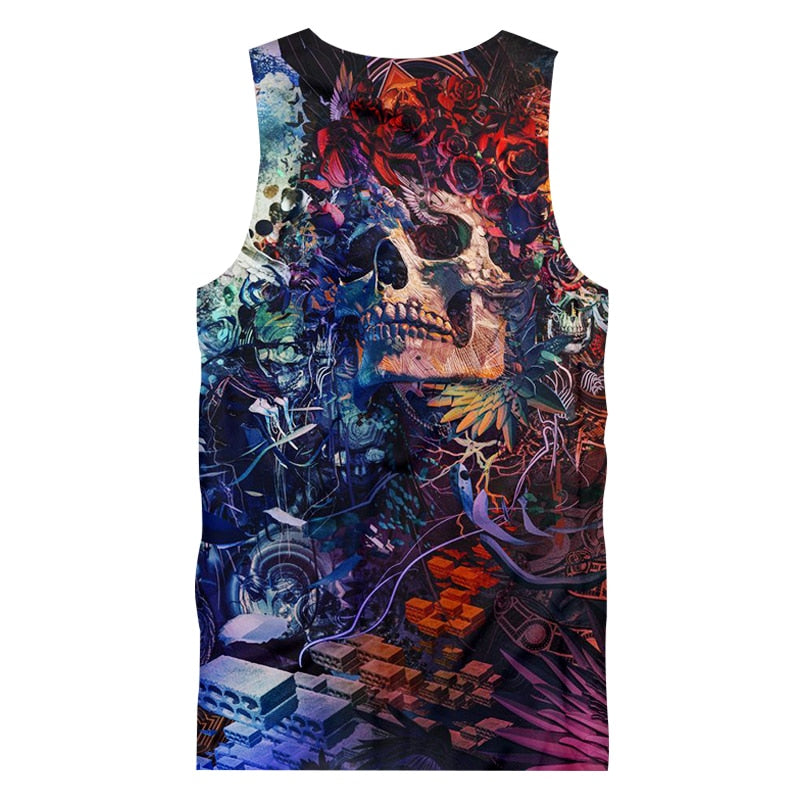 XS-7XL Summer Skull Tank