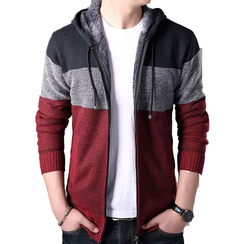S-XXL Hooded Knitted Jacket - 3 colours
