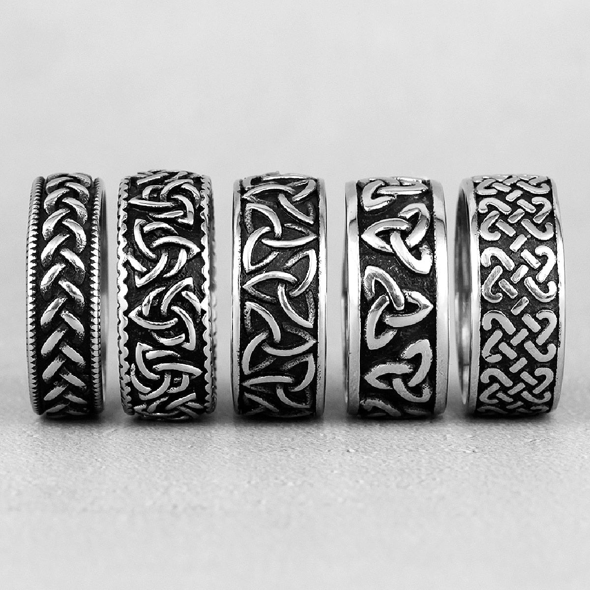 Celtic Knot Stainless Steel Rings - 5 styles