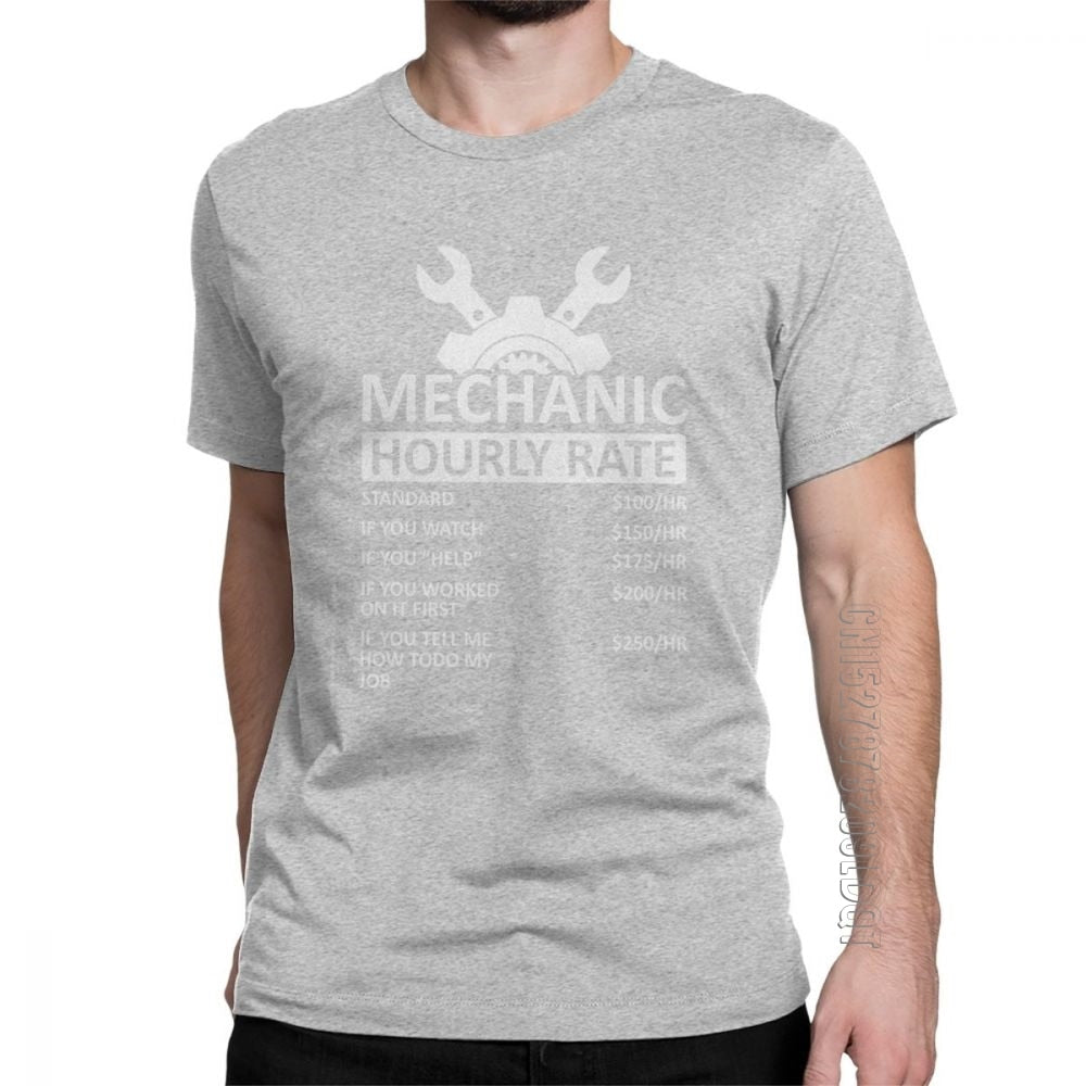 XS-3XL Mechanic Hourly Rate Tee - 10 COLOURS