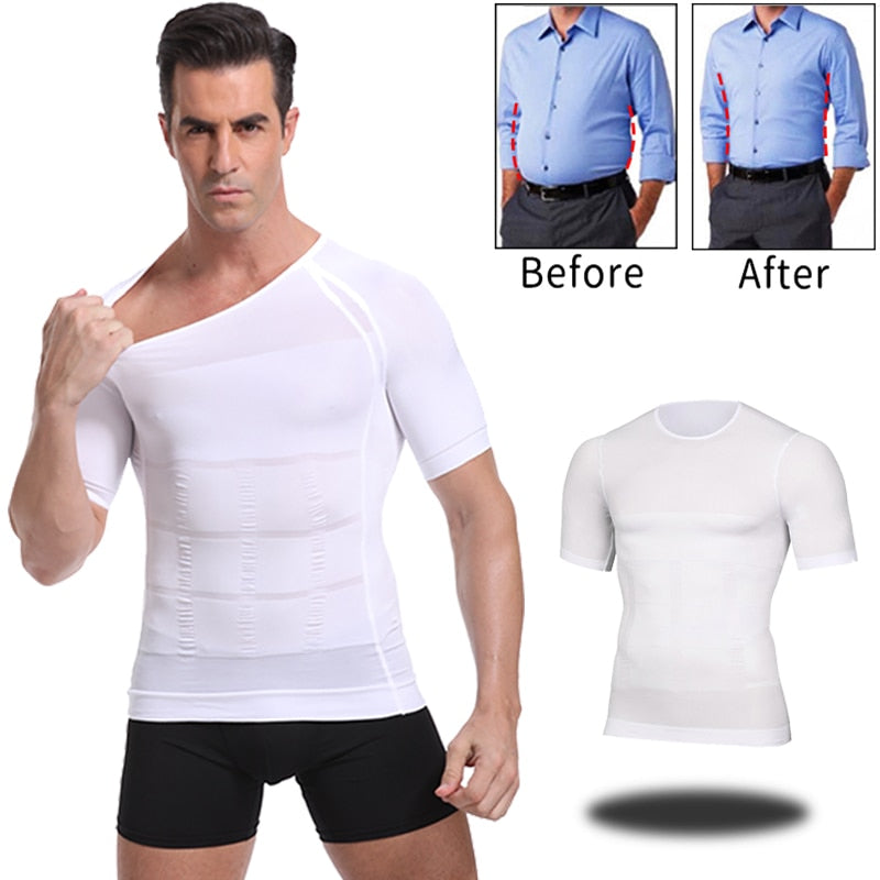 S-3XL Men's Slimming Body Shaper and Corrective Posture Control Shirt