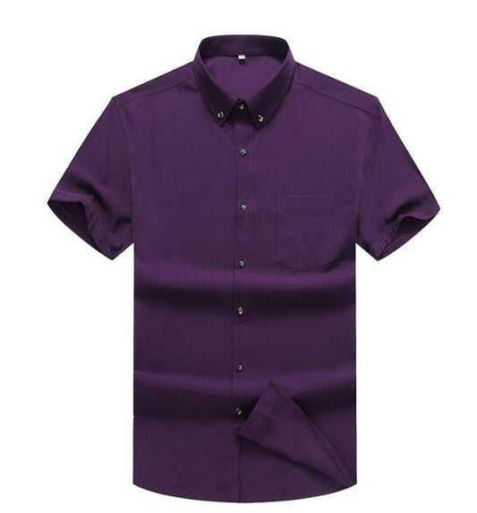 2XL-10XL Short Sleeve Summer Dress Shirt - 10 colours