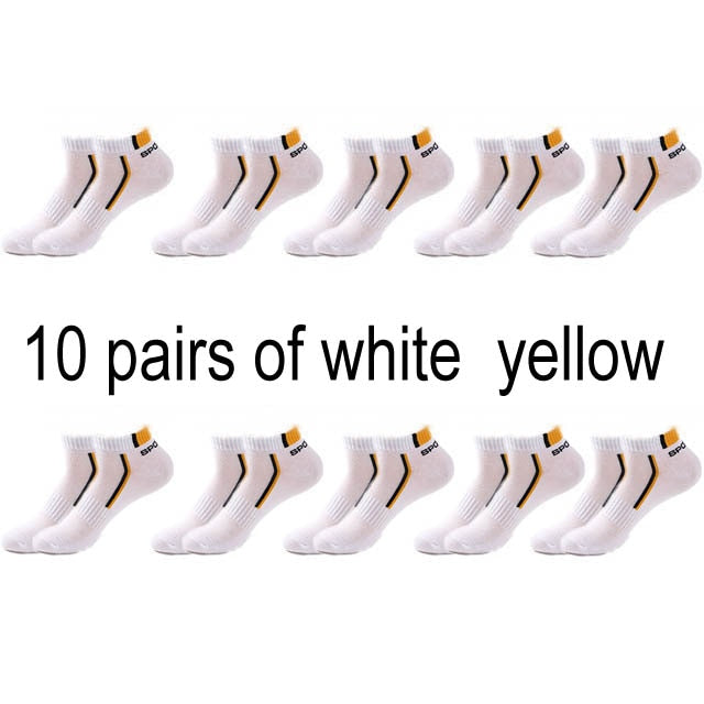High Quality Ankle Cotton Sports Socks x 10 Pairs - MANY OPTIONS