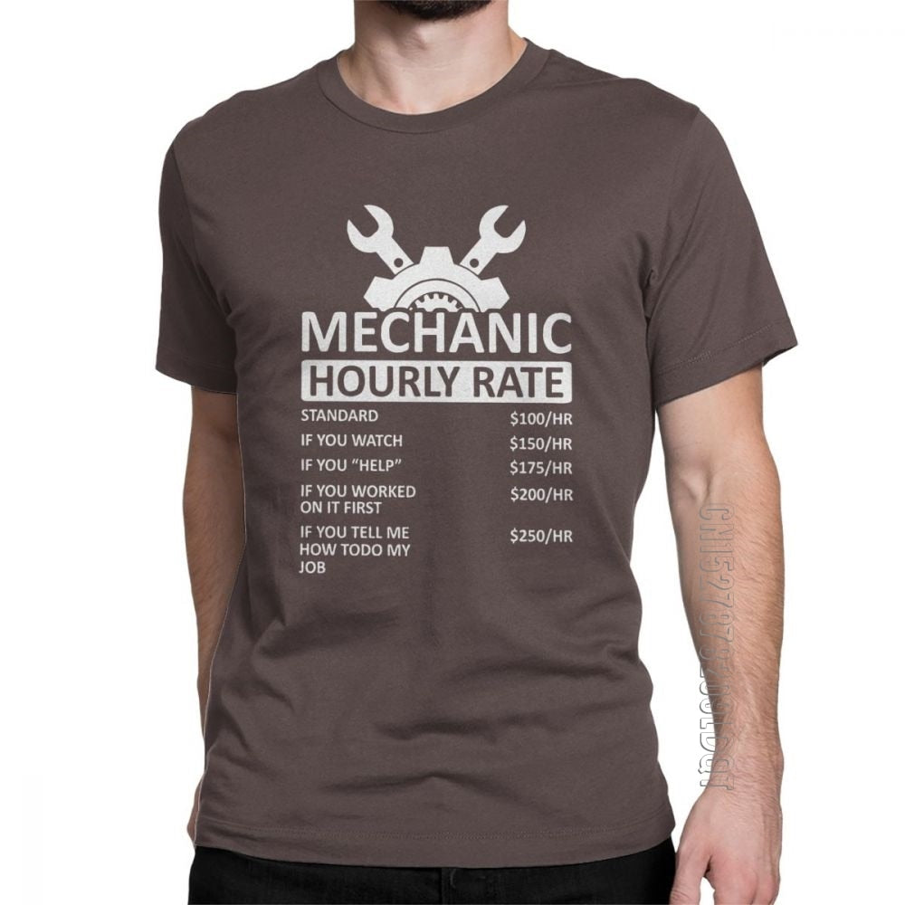 XS-3XL Mechanic Hourly Rate Tee - 10 COLOURS