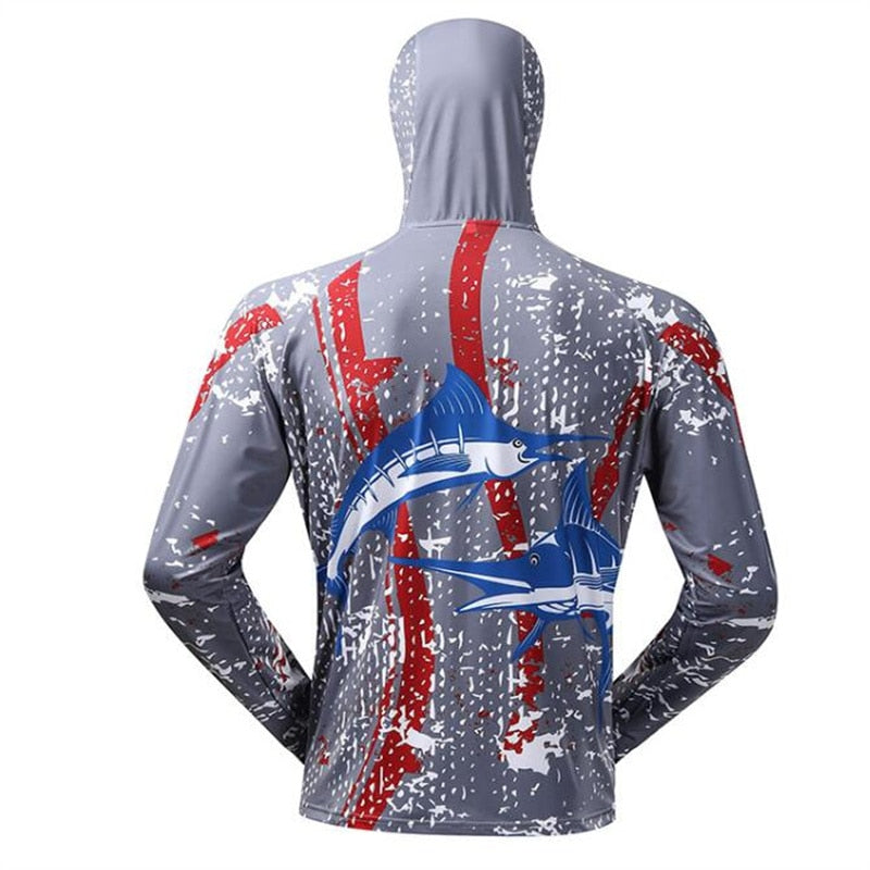 S-5XL  Fishing UV Hoodie With Mask - 7 Styles