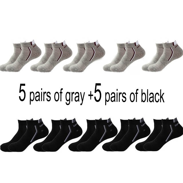 High Quality Ankle Cotton Sports Socks x 10 Pairs - MANY OPTIONS