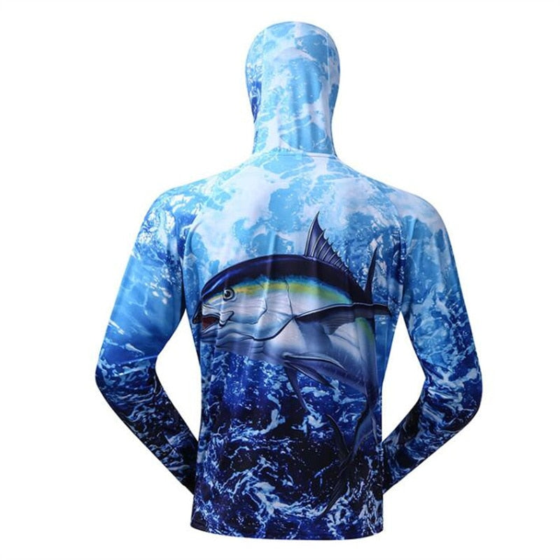 S-5XL  Fishing UV Hoodie With Mask - 7 Styles