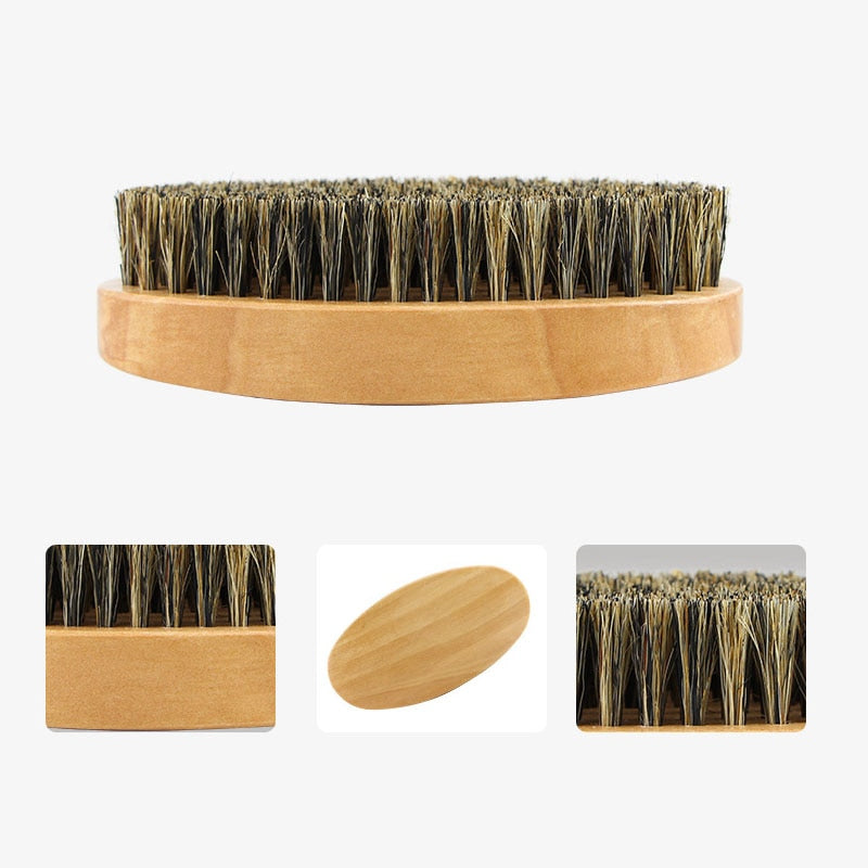 Professional Boar Bristle Beard Brush Set large