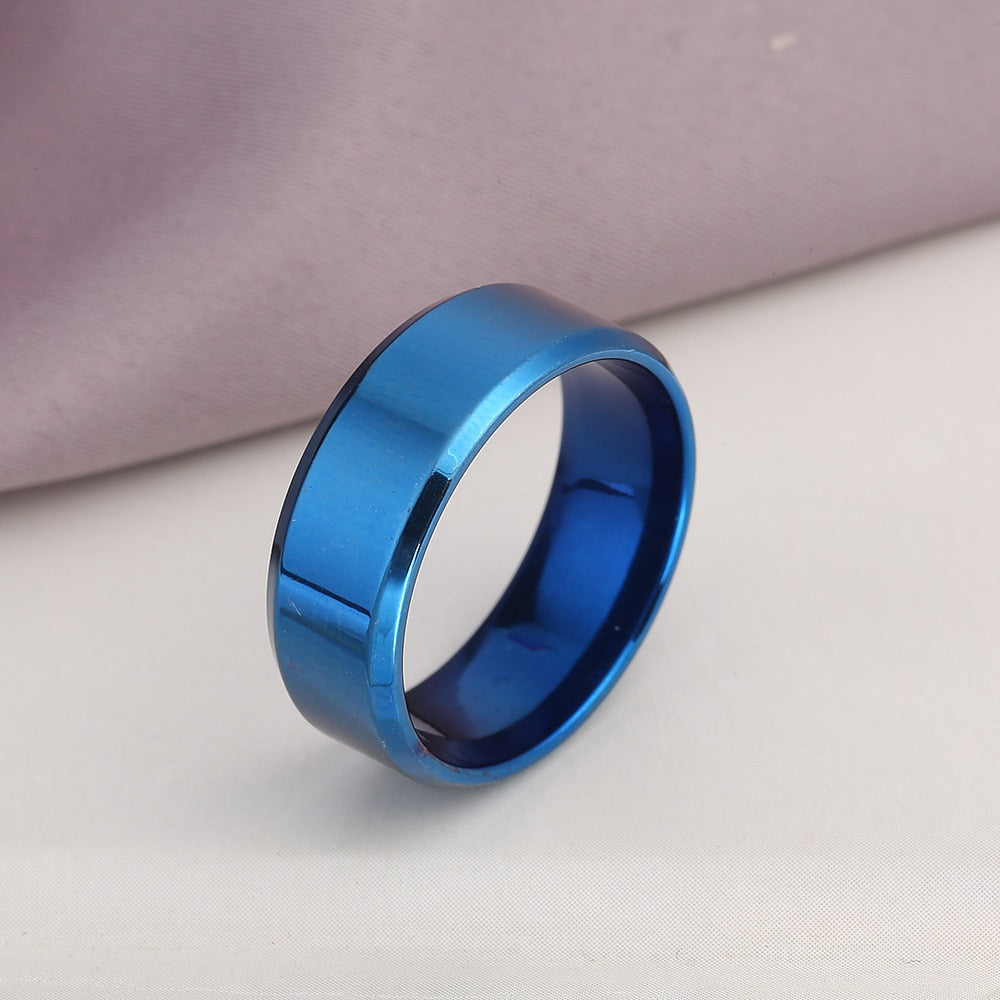 Classic Bevelled Smooth Rings - 4 COLOURS