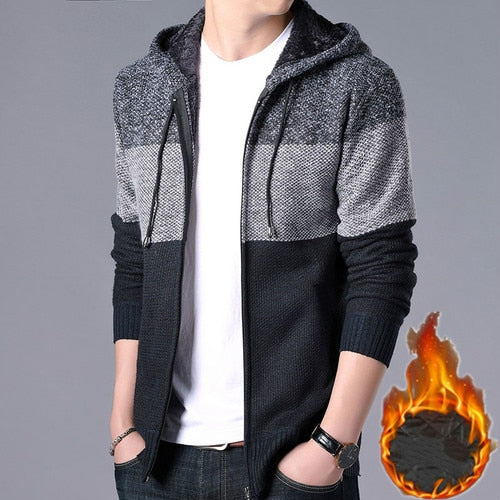 S-XXL Hooded Knitted Jacket - 3 colours