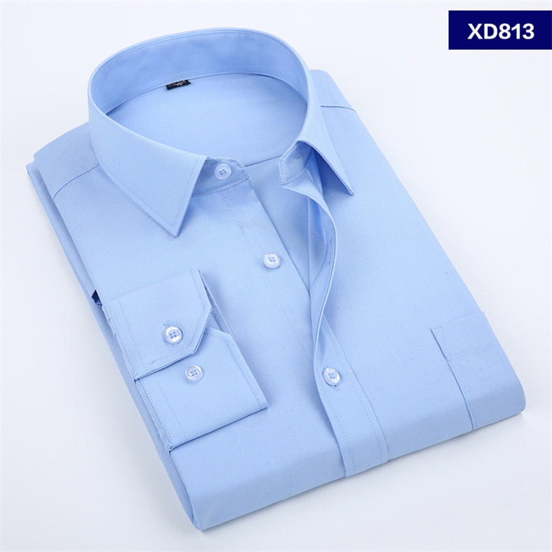 XS-6XL Solid Colour Dress Shirt - 6 colours