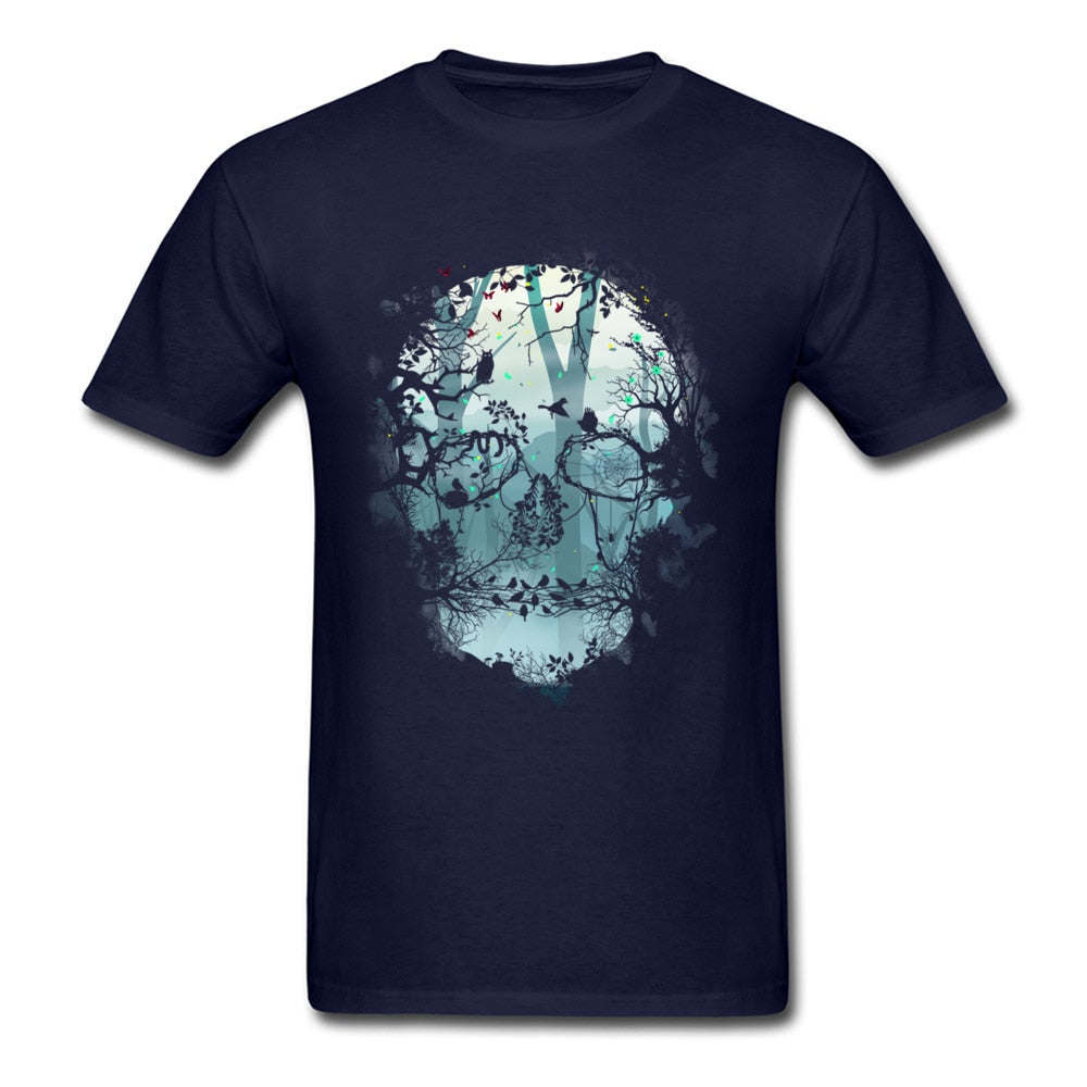 XS-3XL Dark Forest Skull Tee - 4 COLOURS