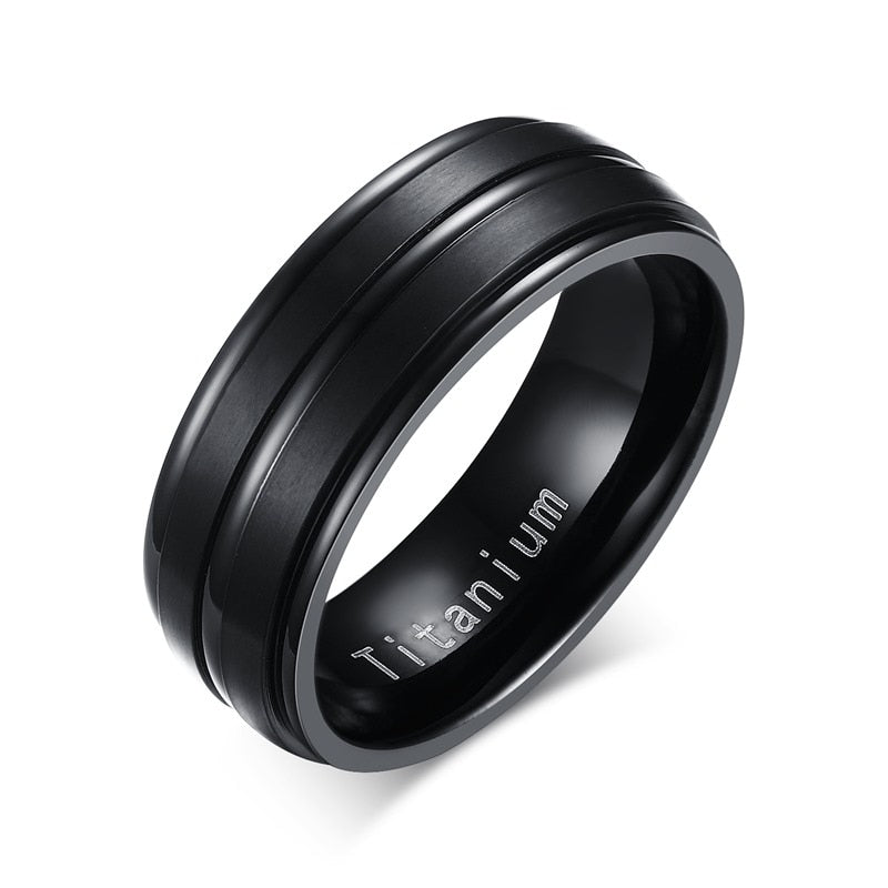 8mm Men's  Titanium Ring
