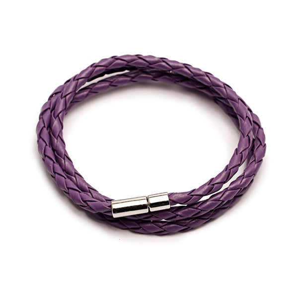 Braided Leather Bracelets - many colours
