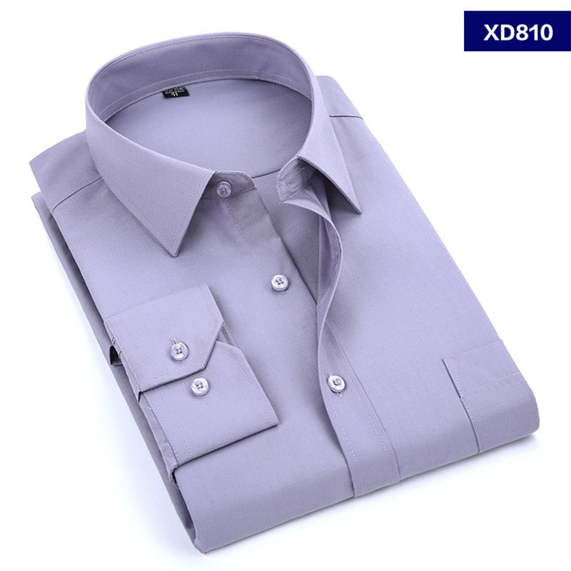 XS-6XL Solid Colour Dress Shirt - 6 colours