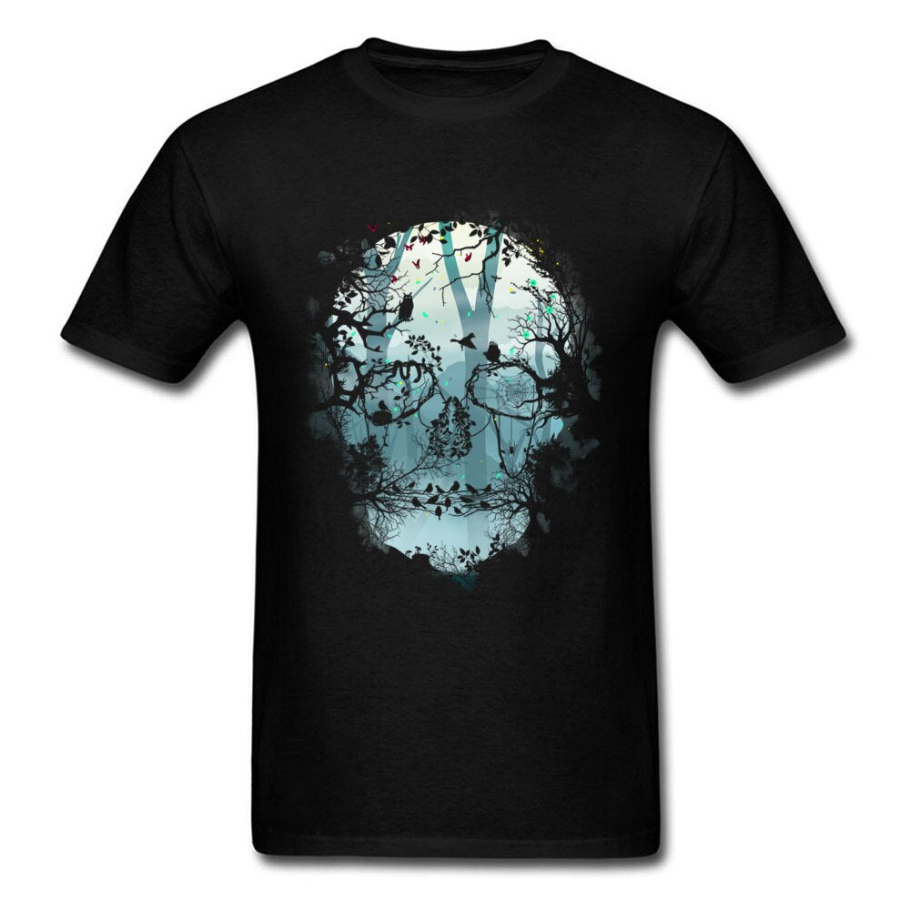 XS-3XL Dark Forest Skull Tee - 4 COLOURS