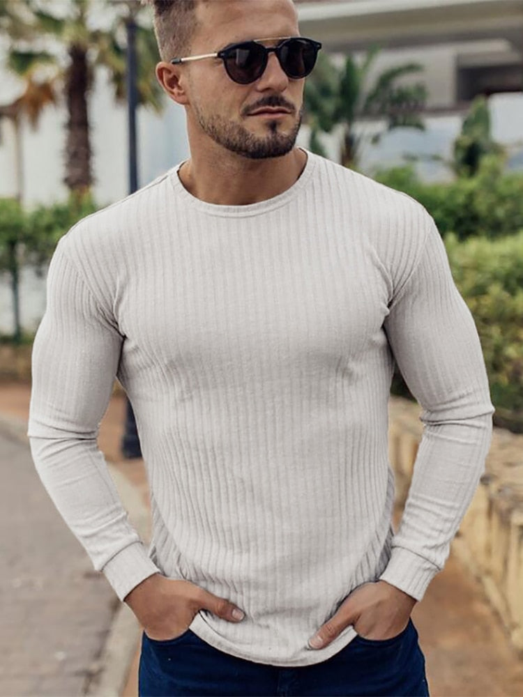 M-XXL Knit Long Sleeve Pullovers - 3 STYLES/5 COLOURS