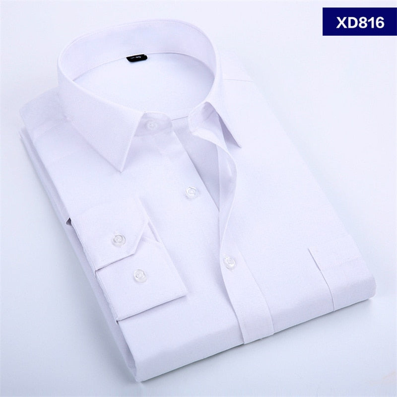 XS-6XL Solid Colour Dress Shirt - 6 colours