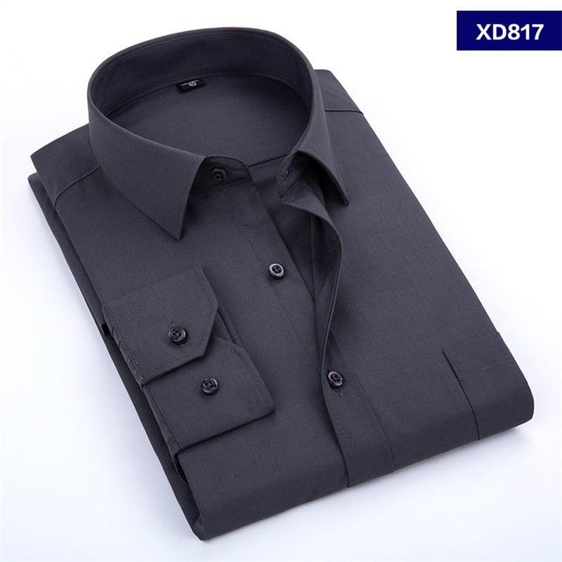 XS-6XL Solid Colour Dress Shirt - 6 colours