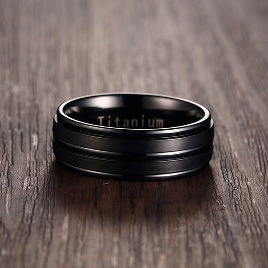 8mm Men's  Titanium Ring