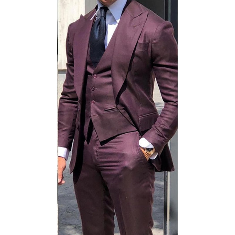 XS-4XL 3 Piece Colour Tuxedo Sets - 11 colours