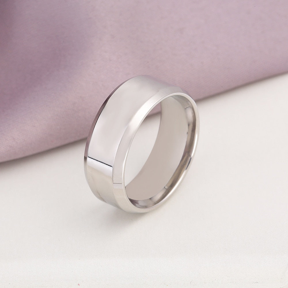 Classic Bevelled Smooth Rings - 4 COLOURS