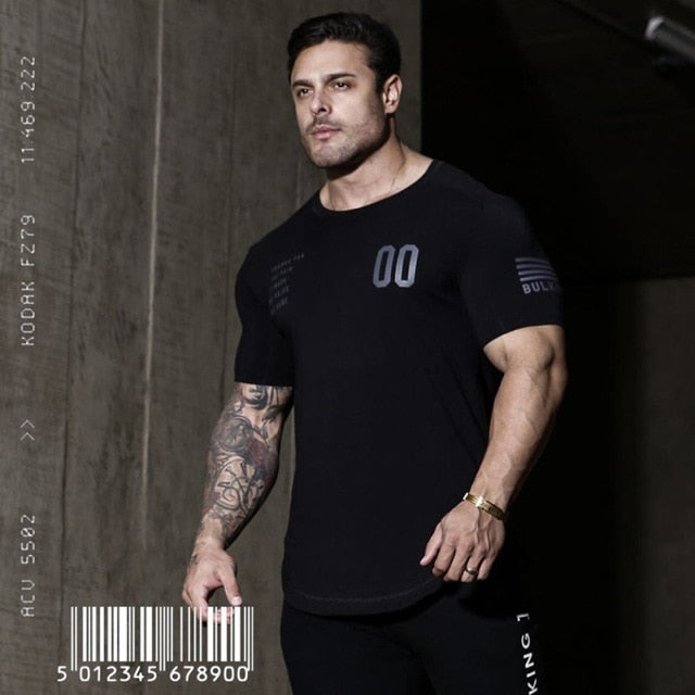 S-XXL Bodybuilding Cotton Workout Tees Tops - 4 colours