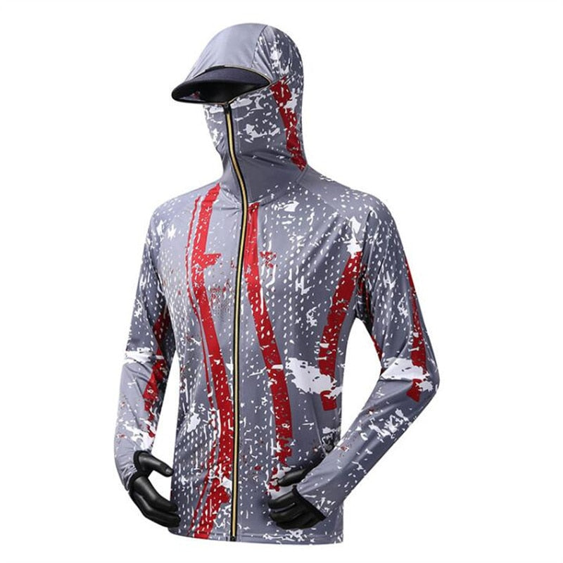 S-5XL  Fishing UV Hoodie With Mask - 7 Styles