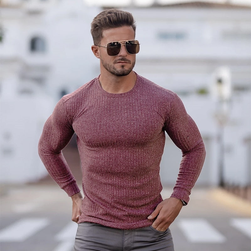 M-XXL Knit Long Sleeve Pullovers - 3 STYLES/5 COLOURS